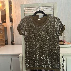 J.Crew sequined top! Weighted!